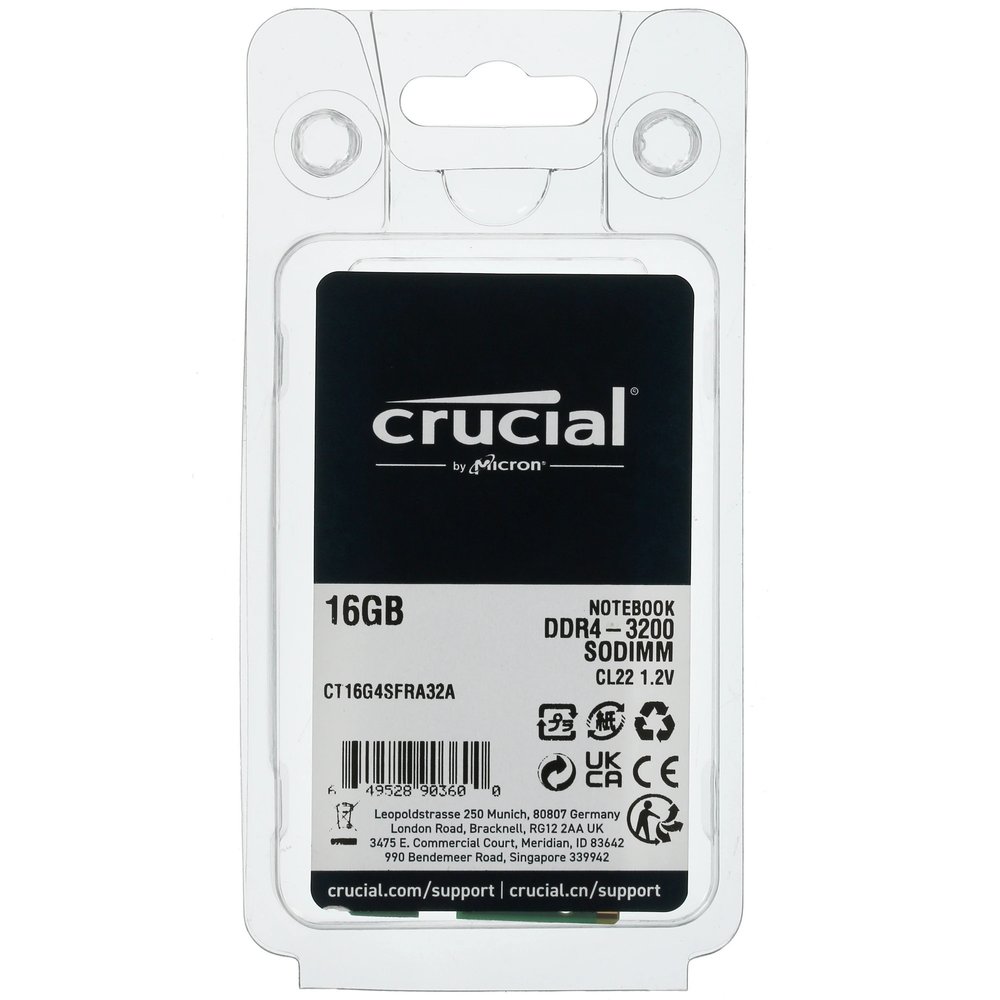 Оперативная память Crucial DDR4 16GB 3200MHz SODIMM