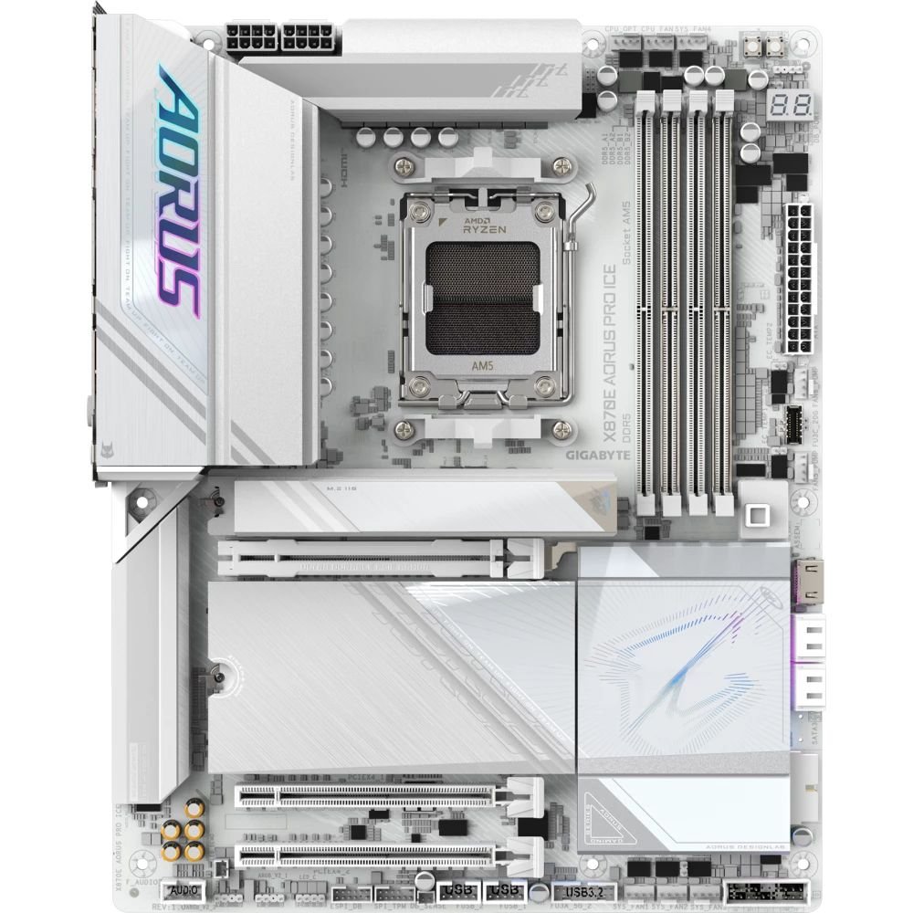 Материнская плата Gigabyte AMD AM5 X870E AORUS PRO X ICE DDR5