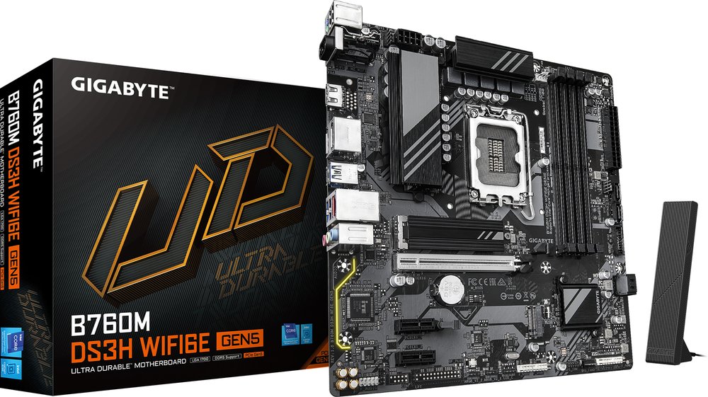 Gigabyte B760M DS3H WF6E GEN5 DDR5 LGA1700