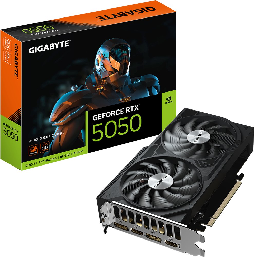 Gigabyte GeForce RTX 5050 WINDFORCE OC V2 8GB GV-N5050WF2OCV2-8GD
