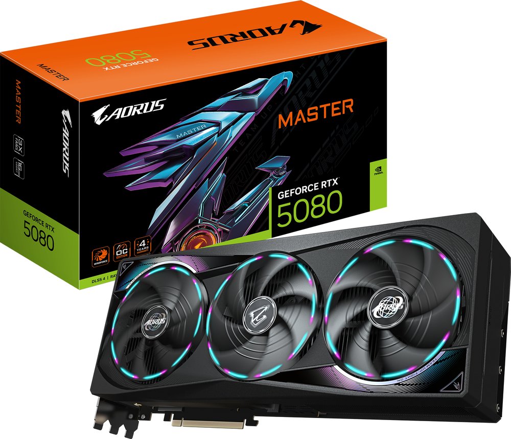 Gigabyte GeForce RTX 5080 AORUS MASTER 16GB GV-N5080AORUS M-16GD
