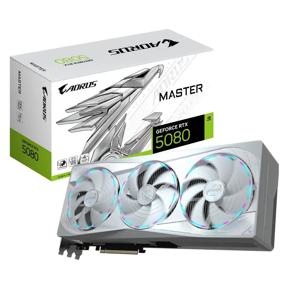 Gigabyte GeForce RTX 5080 AORUS MASTER ICE 16GB GV-N5080AORUSM ICE-16GD