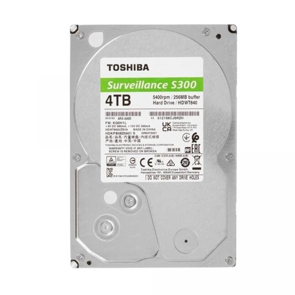 HDD 4TB Toshiba Surveillance S300 HDWT840UZSVA 5400Rpm