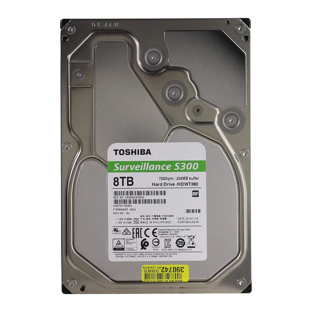 HDD 8TB Toshiba Surveillance S300 HDWT380UZSVA 7200Rpm 256MB buffer