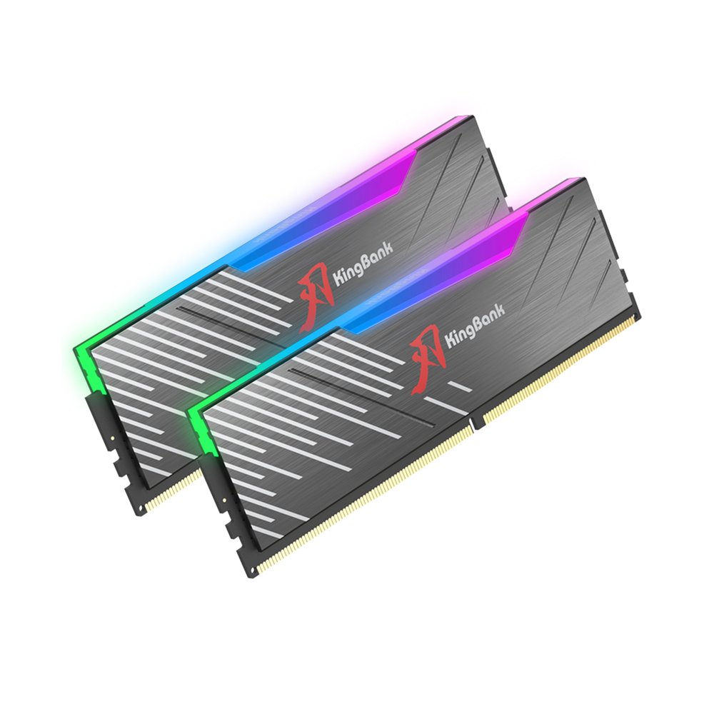 KingBank DDR4 32GB 3600MHz (16GB*2) Black Heatsink RGB DRAM (Samsung C18)
